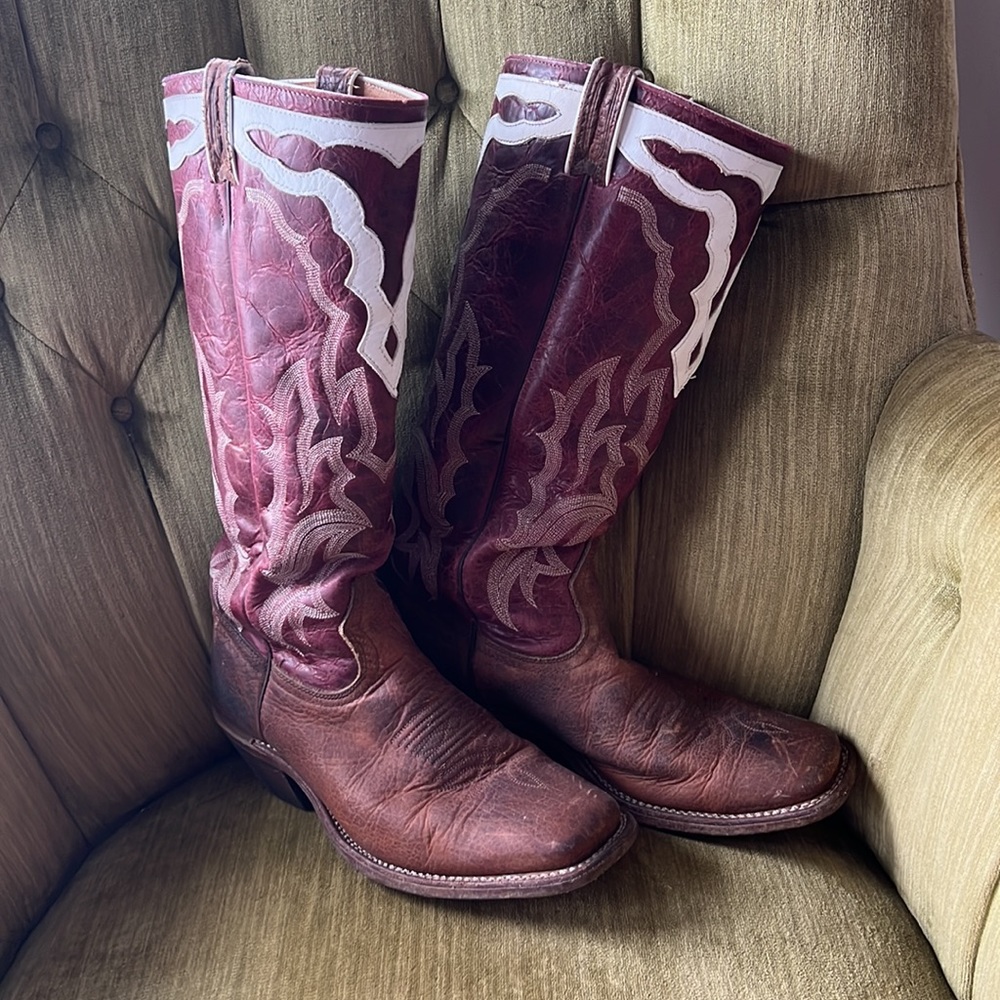 Boulet Bison Bomber Buckaroo Cowboy Boots 9.5
